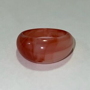 New Pink And Red Marbled Boho Chunky Ring Size US 9.5 Fairy Retro Brand New